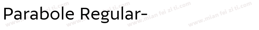 Parabole Regular字体转换